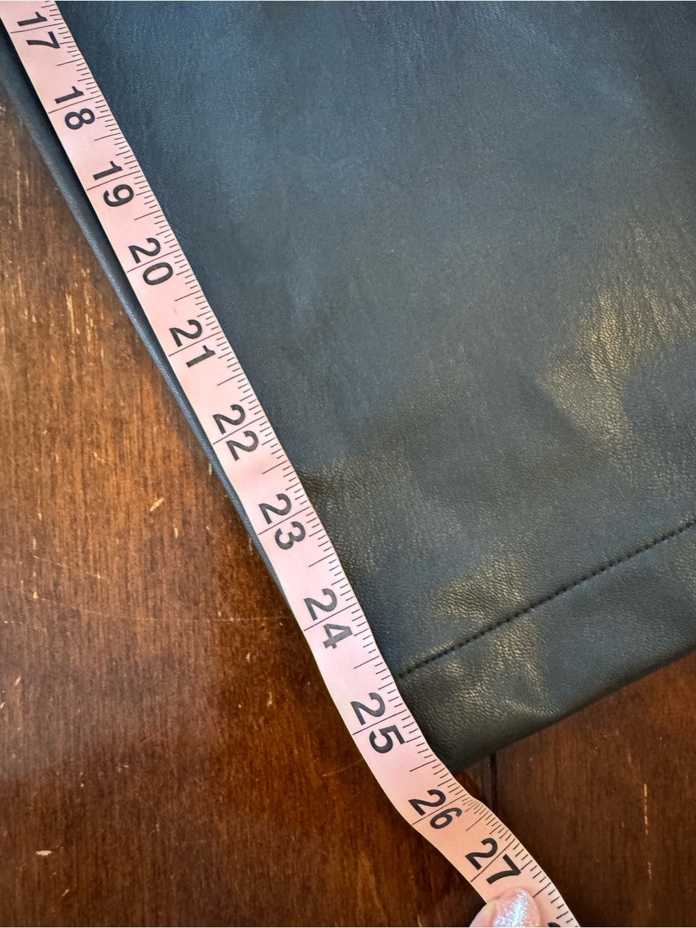 Reitmans Black Faux Leather Tapered Pants - Picture 9 of 10